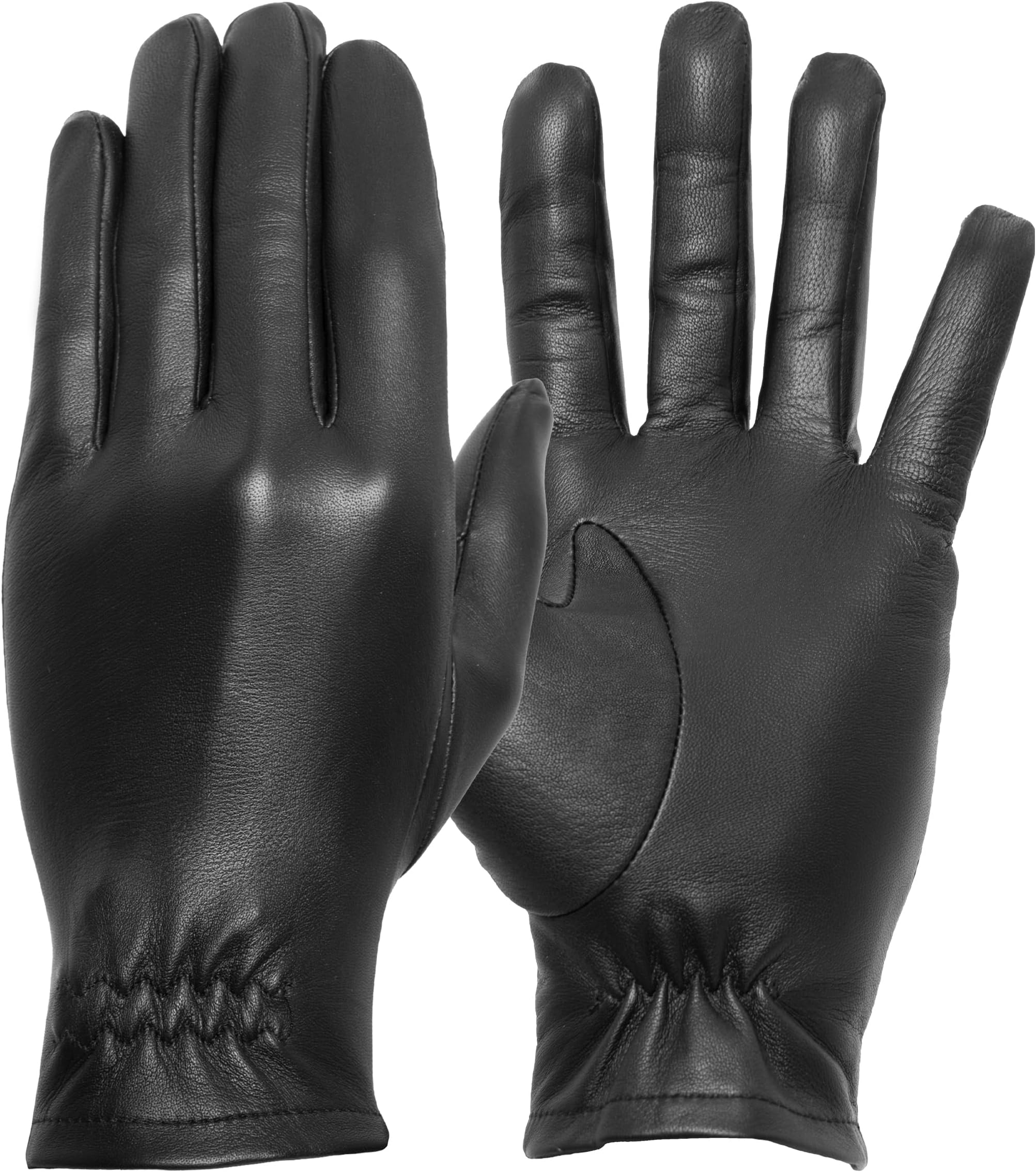 Marksman-X Men’s Ultra-Thin Leather Tactical Gloves (Water Resistant) Thin, Skin Tight Unlined for Maximum Dexterity