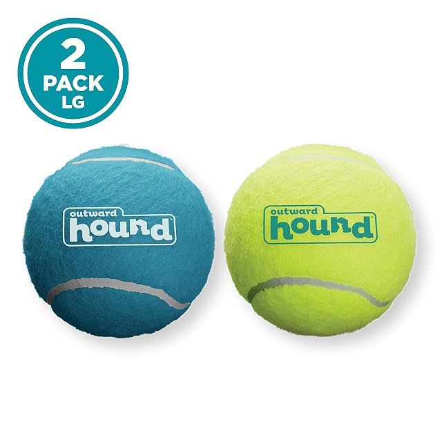 Foto 6 de 7 de Outward Hound Squeaker Ballz Fetch - Juguete para Perro, Grande, Paquete de 2