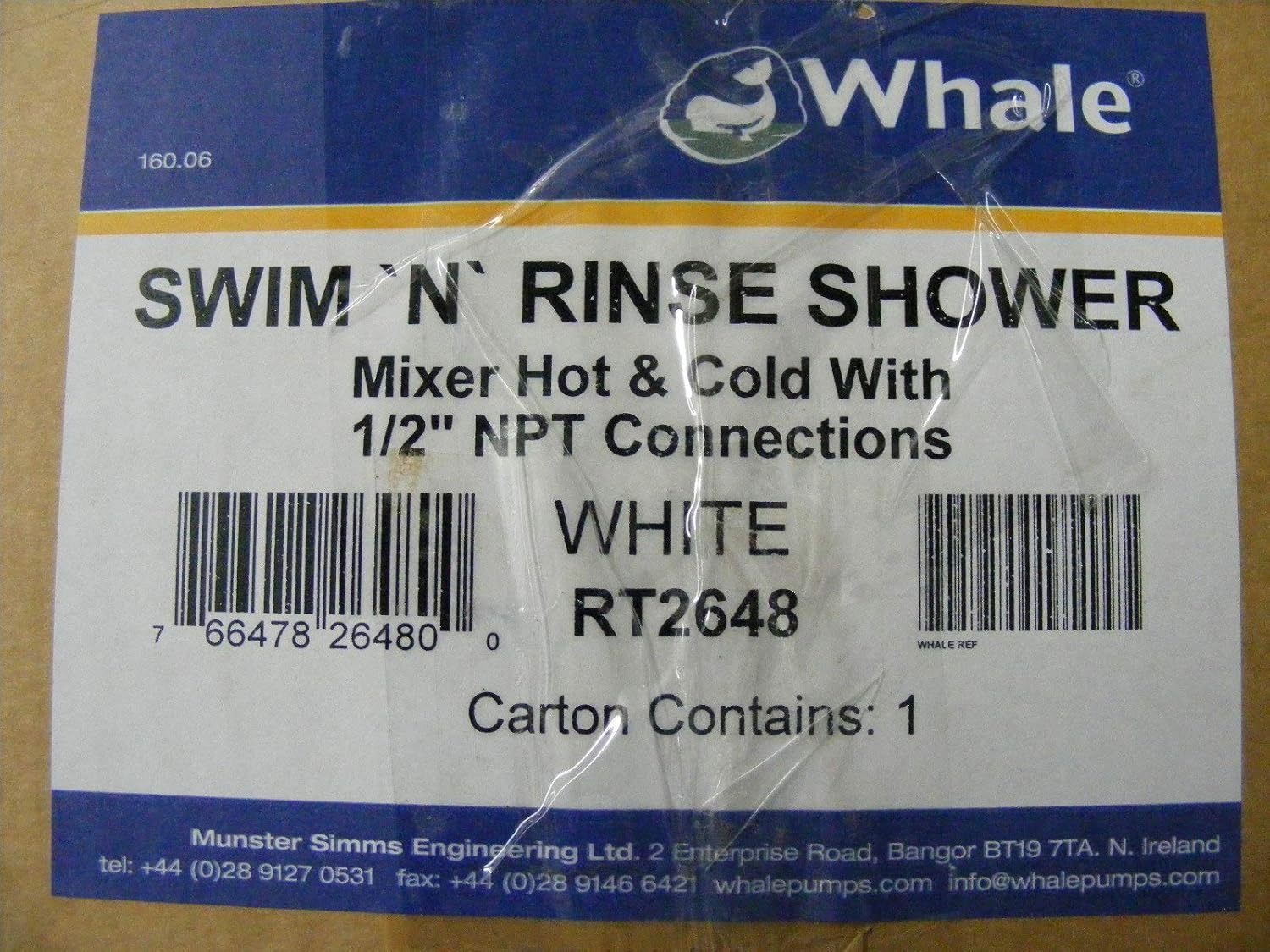 Mixer Swim N Rinse Shower White, Without Cover