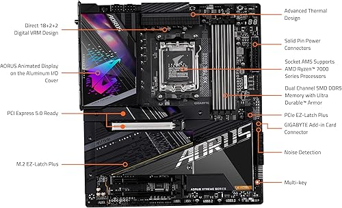 Miniatura 6 de GIGABYTE X670E AORUS Xtreme (AM5 LGA 1718 AMD X670E EATX 5 años de garantíaDDR5 Quad M.2 PCIe 5.0 USB 3.2 Gen2X2 Type-CIntel WiFi 6E AQUANTIA 10GbE