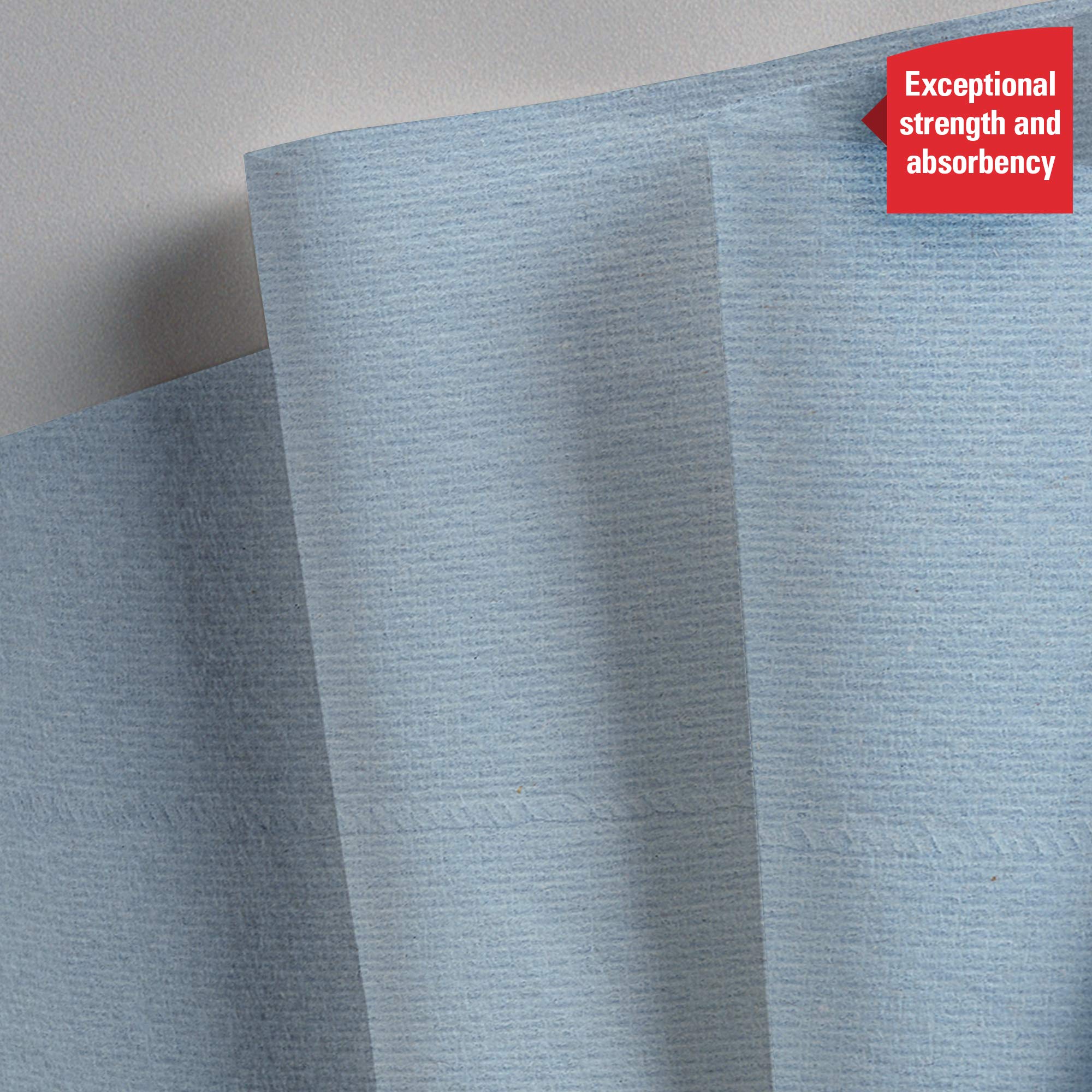 Panno in Carta per la Pulizia Industriale Wypall L20 7302, a Erogazione Centrale, 2 Veli, Colore Azzurro (6 Rotoli X 336 Fogli)