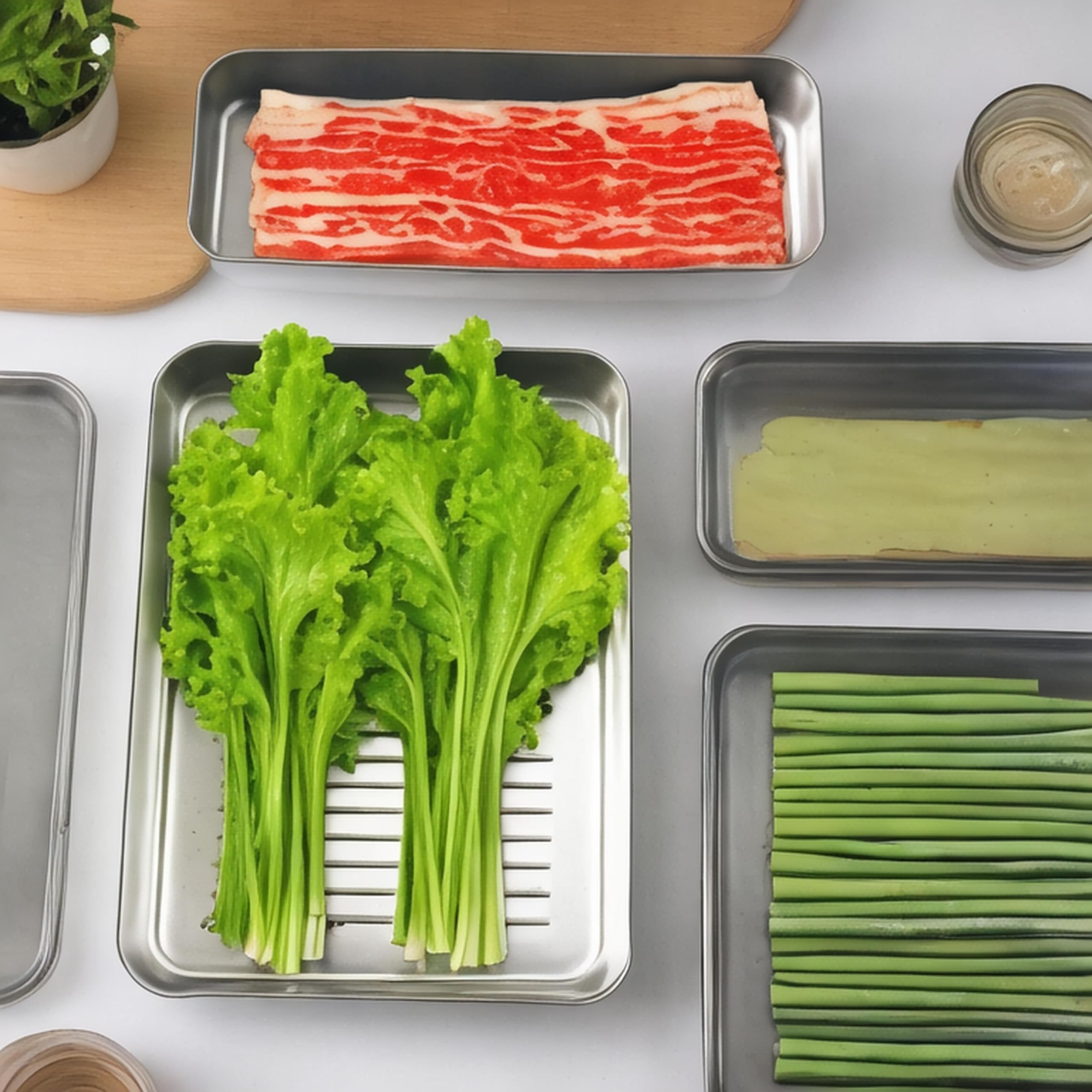 Paquete de 2 recipientes de tocino para refrigerador, contenedor de carne para refrigerador, contenedor hermético 304SS para almacenamiento de alimentos, organizador apilable para refrigerador
