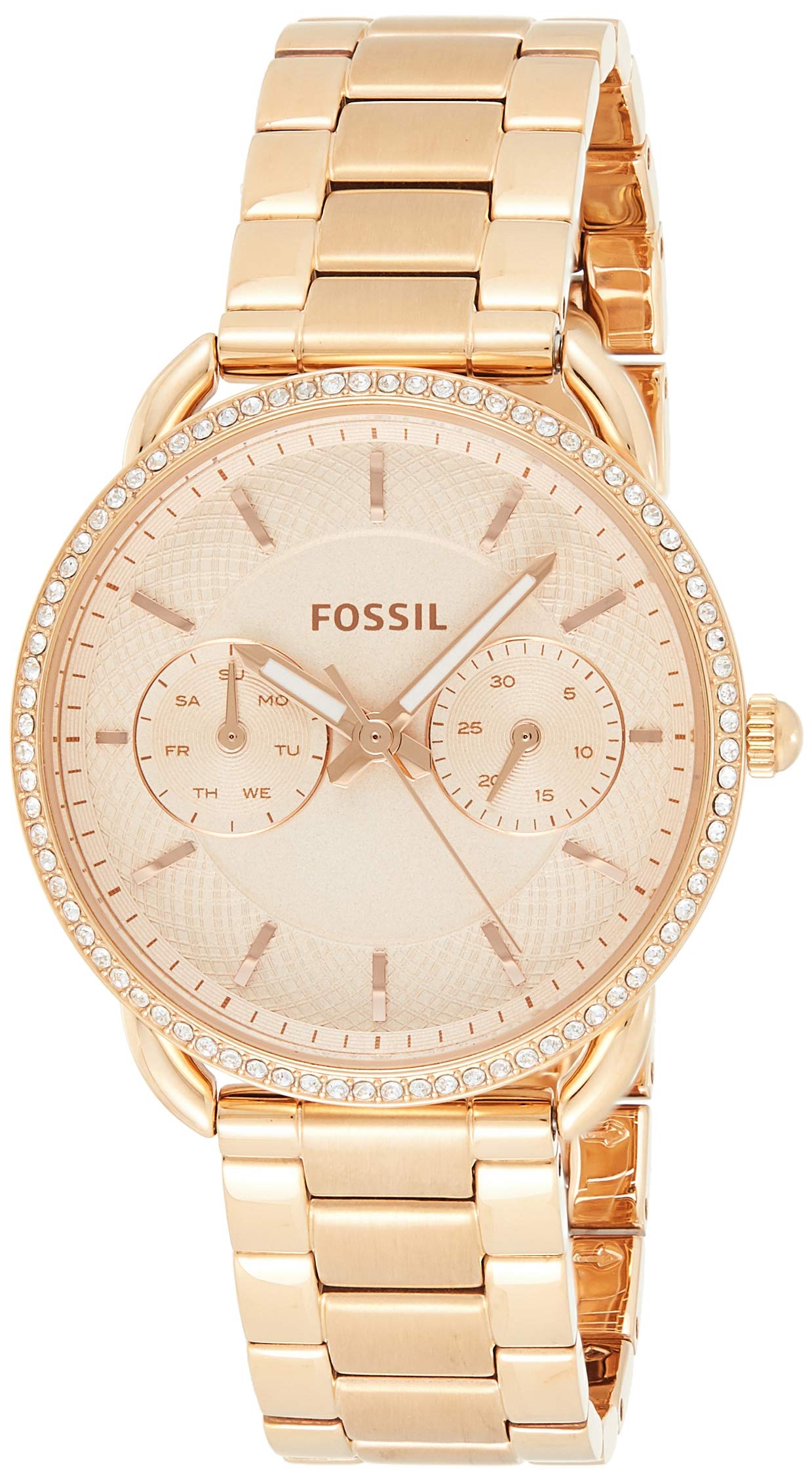 Fossil Analog Rose Gold Dial Women's 
