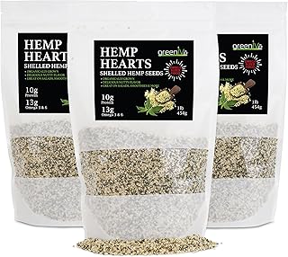 Greenive - Hemp Hearts - Hulled Hemp Seeds - Protein + Fiber - Exclusively on Amazon (3 Pound)