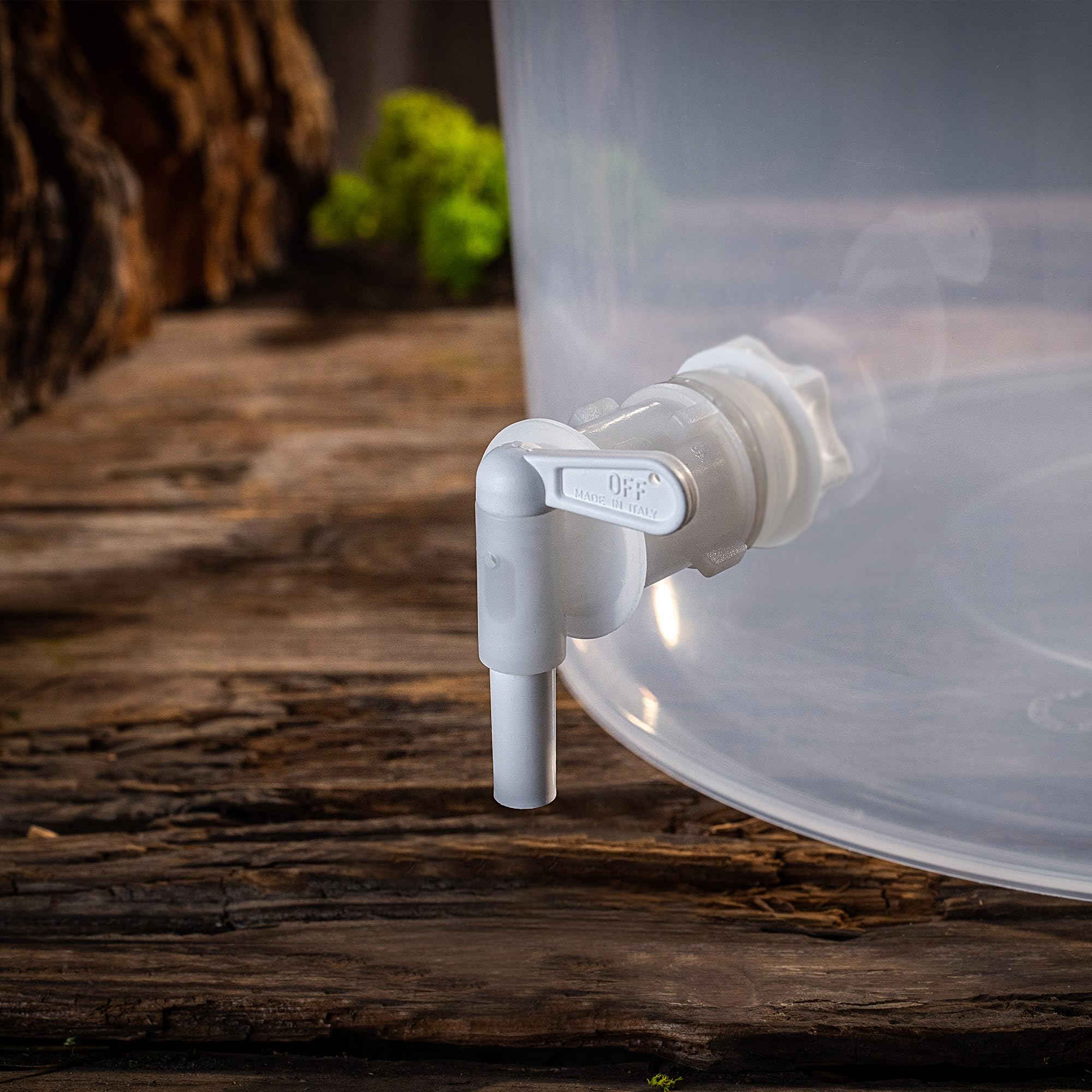 KADAX Set di secchi per fermentazione 33L con rubinetto di scarico, contenitori per fermentazione in plastica con rubinetto di scarico per la produzione di vino, rubinetto di scarico con guarnizione e