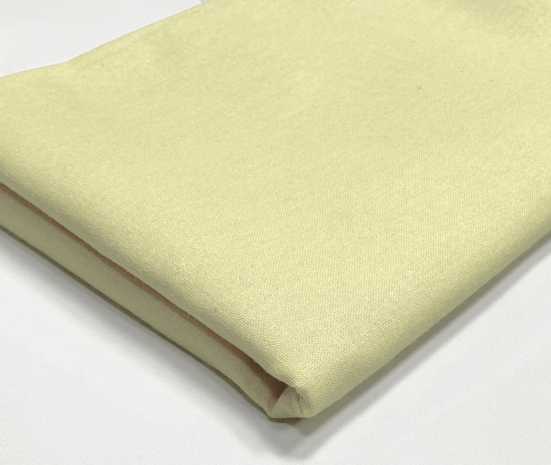 A-Express Plain Cotton Fabric - 60 Inches 150cm Extra Wide Per Metre - 150 GSM Viscose Material - for Clothing, Quilting, Curtain Lining, Sheeting, Costume, Dress, Bedding - Ivory Sample