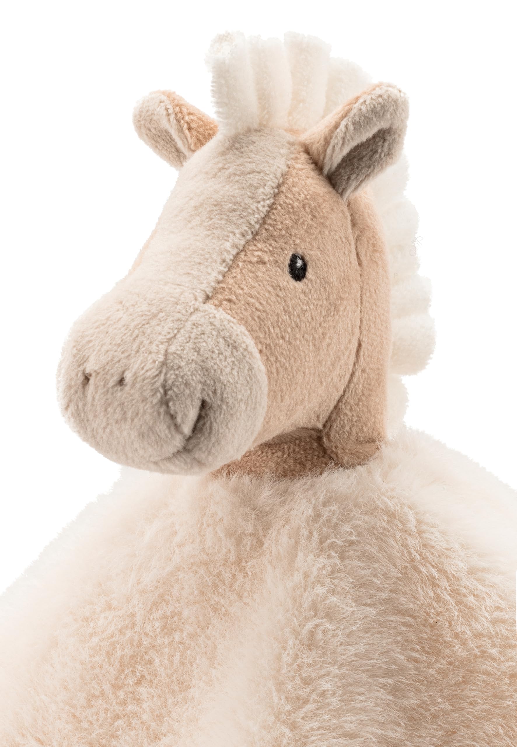 Sterntaler Manta de Seguridad S Caballo Sunny – Manta para bebé de Suave Felpa y Pana – Manta para bebé y niños con Nudo – Baby Kuscheltier con sonajero para casa y Viajes, Color Crudo