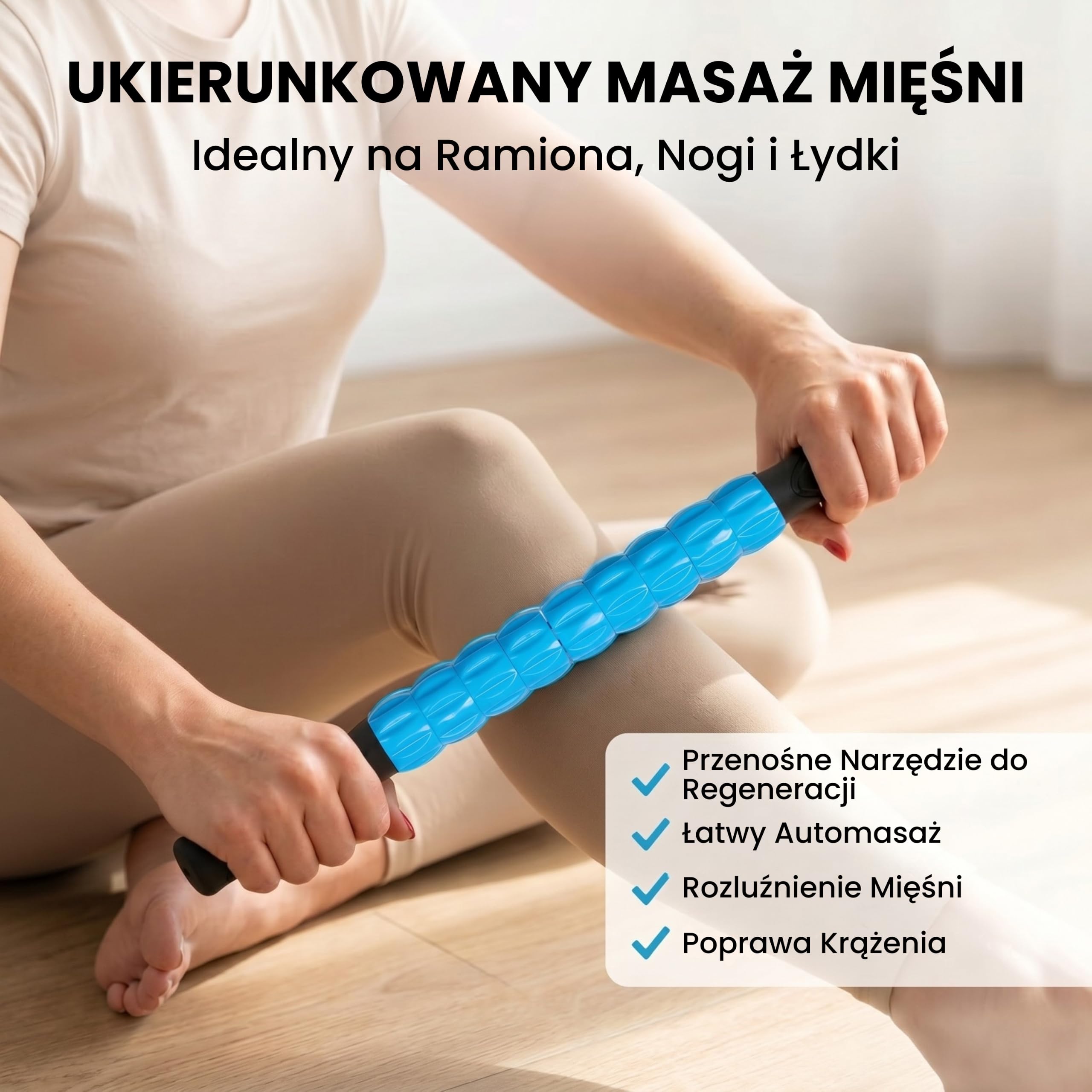 Fitem Zestaw do masażu wałkiem piankowym, wałek do masażu pleców i mięśni, pomaga złagodzić ból pleców, ból mięśni i punkty spustowe, wspomaga regenerację i dobre samopoczucie