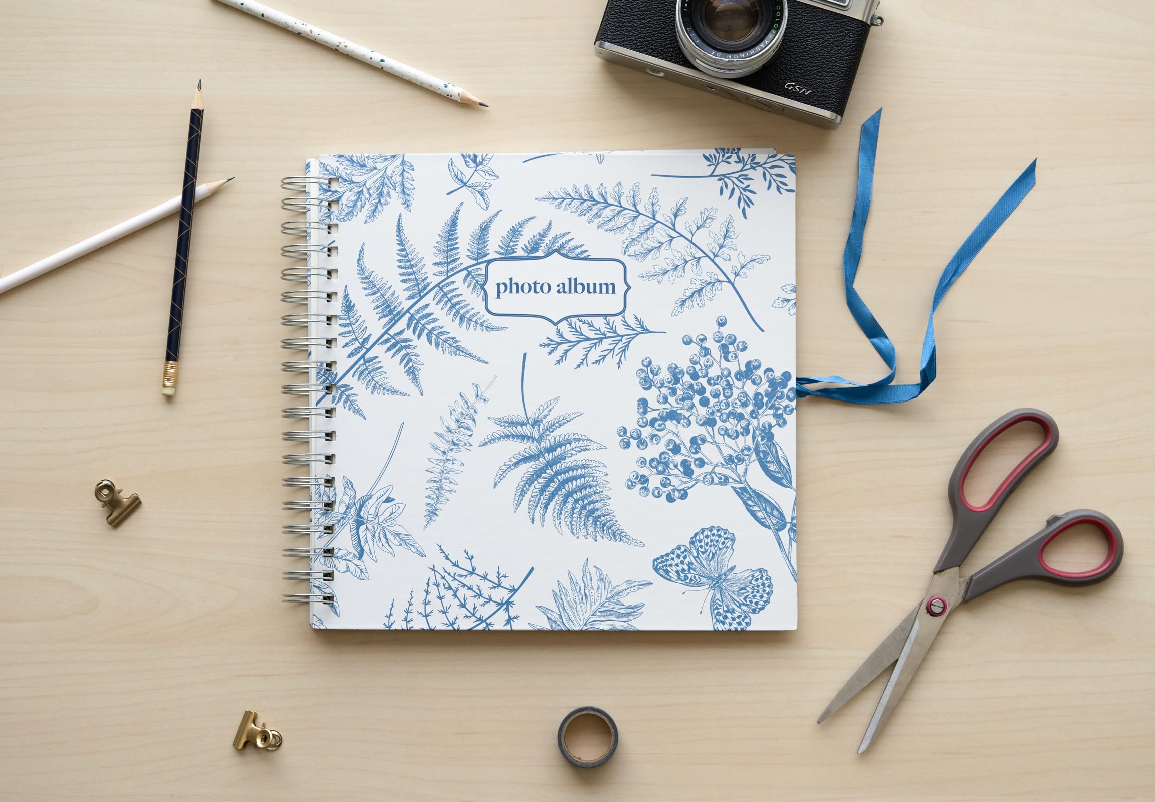 Grupo Erik Blue Nature Photo Album Scrapbook | 10.2 x 10.2 inches / 26 x 26 cm / 40 Pages | Hardcover | Friend Gifts | Photo Books For Memories | Cute Gifts