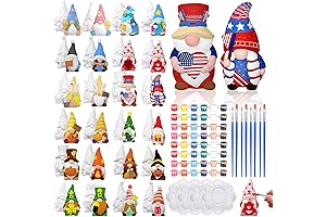 Sinmoe 24 Pack Ceramic Gnomes to Paint