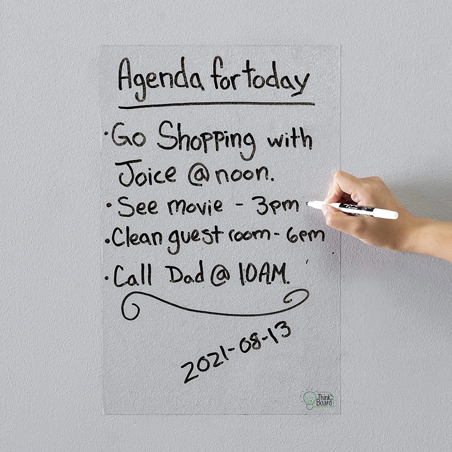 SUNBIRD Board Self-Adhesive Clear Wall Sticker, Peel and Stick Dry Erase Board Wall Cling for Home and Office, Removable Wall Decals, Super Sticky, Stain-Proof Message Board (20 X 48 Inch)-image-22