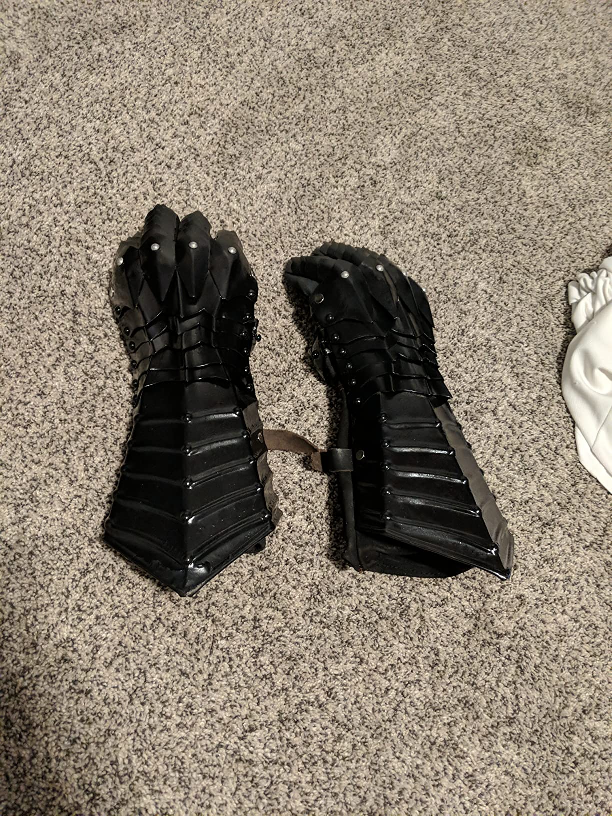 MARIYAM ART HANDICRAFT Middeleeuwse Ridder Gauntlets Gothic Gauntlet Handschoenen 18G Staal Geschenken, Transparant, Adult