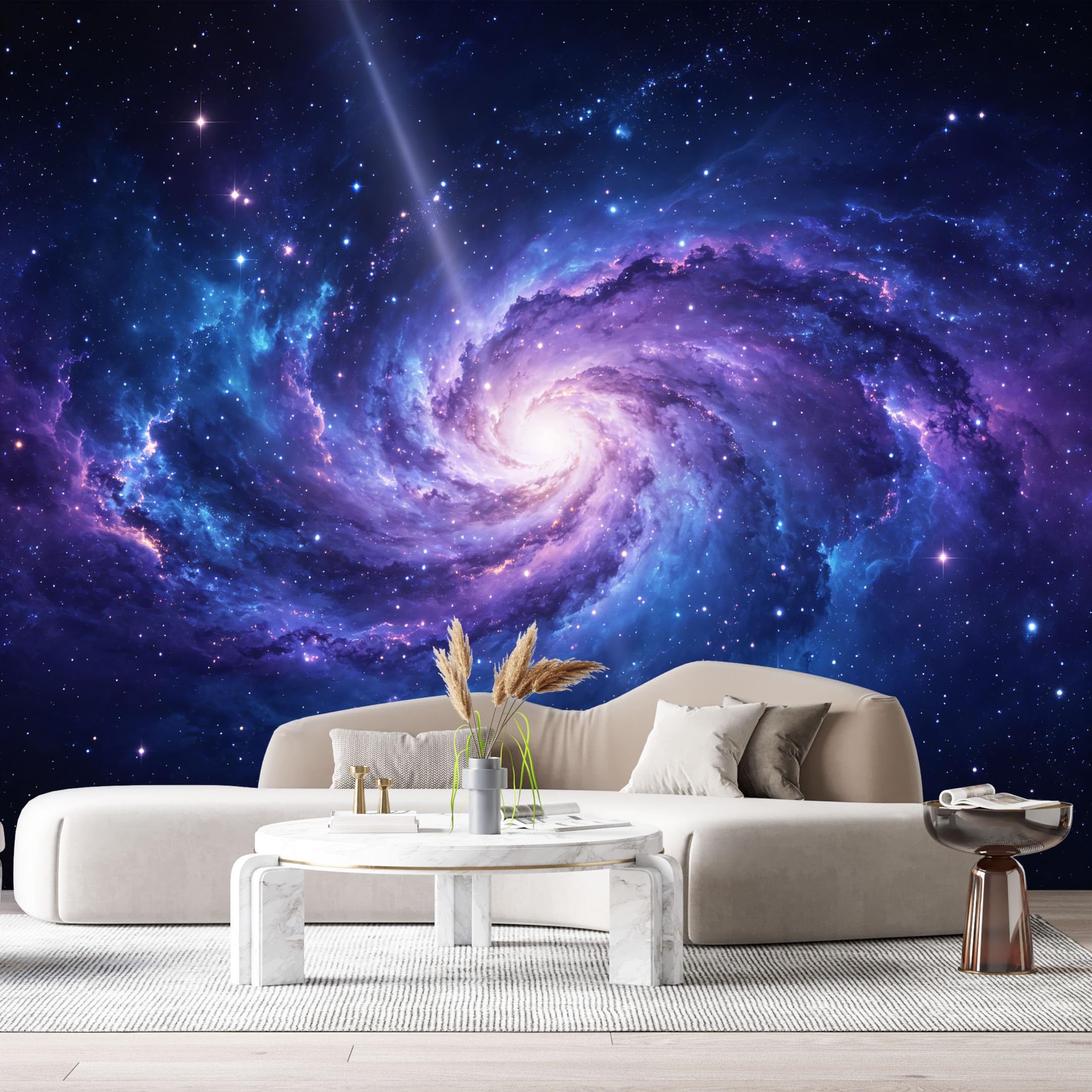 Custom Size Wall Murals Spiral Galaxy Space Nebula Abstract Cosmic Stars SelfAdhesive Wall Fabric Removable Large Wallpaper for Photo Living Room