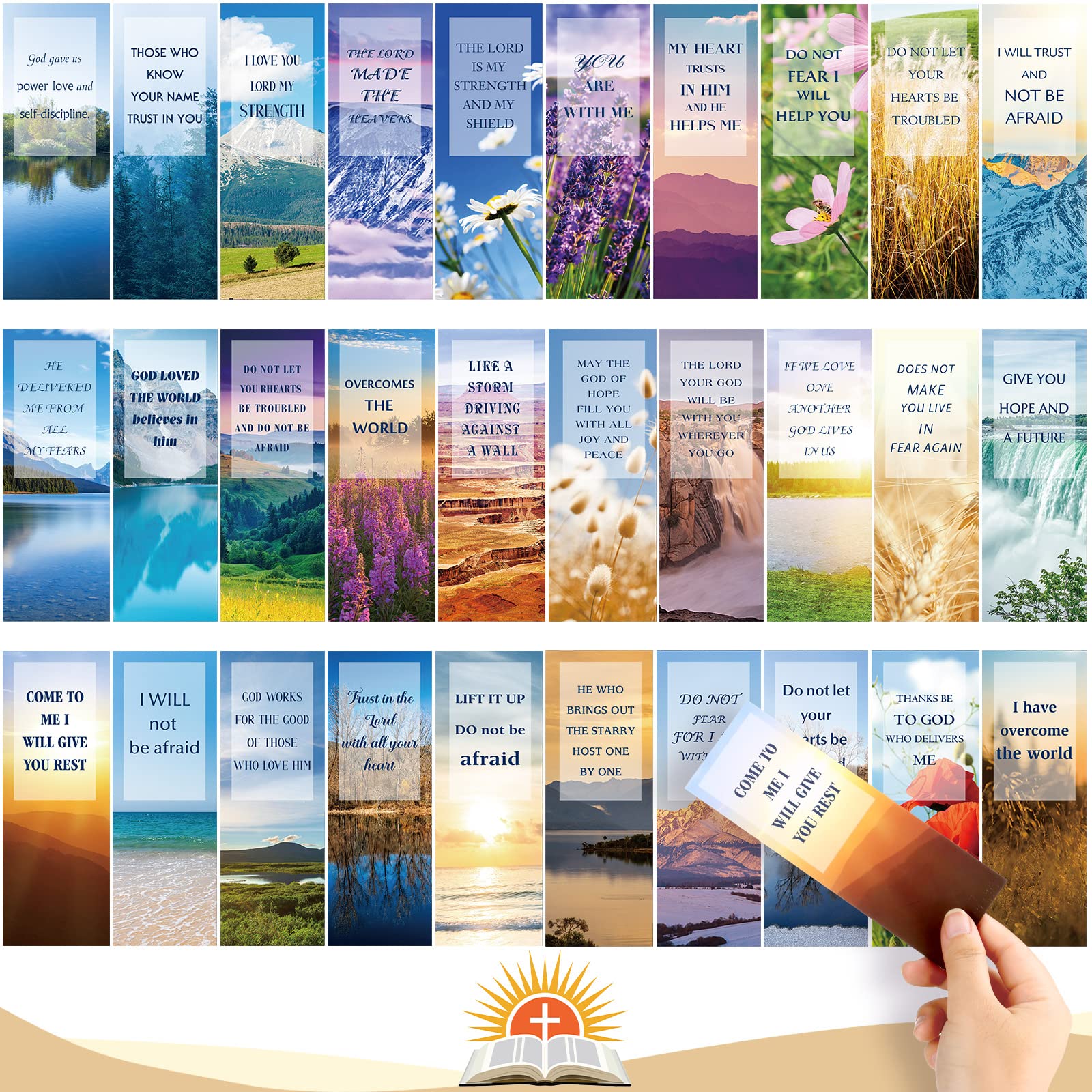 Buy 120 Pieces Bible Bookmarks Full Scripture Book Marks Christian
