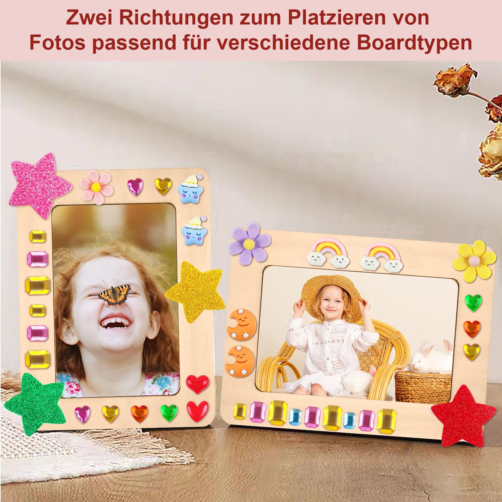 HavaCue Set di 6 cornici in legno fai da te, 19 x 14 cm, per bambini