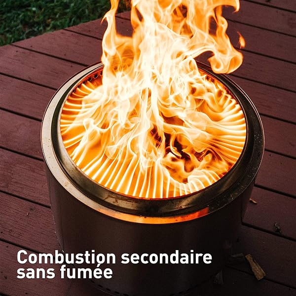 Solo Stove Brasero Yukon et Support 2.0 | Brasero de sans émission de fumée, Combustion Naturelle du Bois, avec bac à Cendres Amovible, Acier Inoxydable, 68,5 x 50,5 cm, 20 kg, Vert - 4