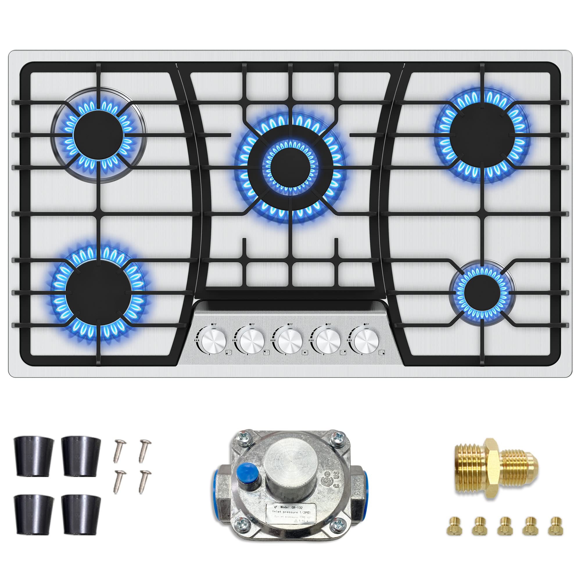 Buy 36 Inch Cooktop, Maharlika Propane Stove Bulitin Stove Top with 5