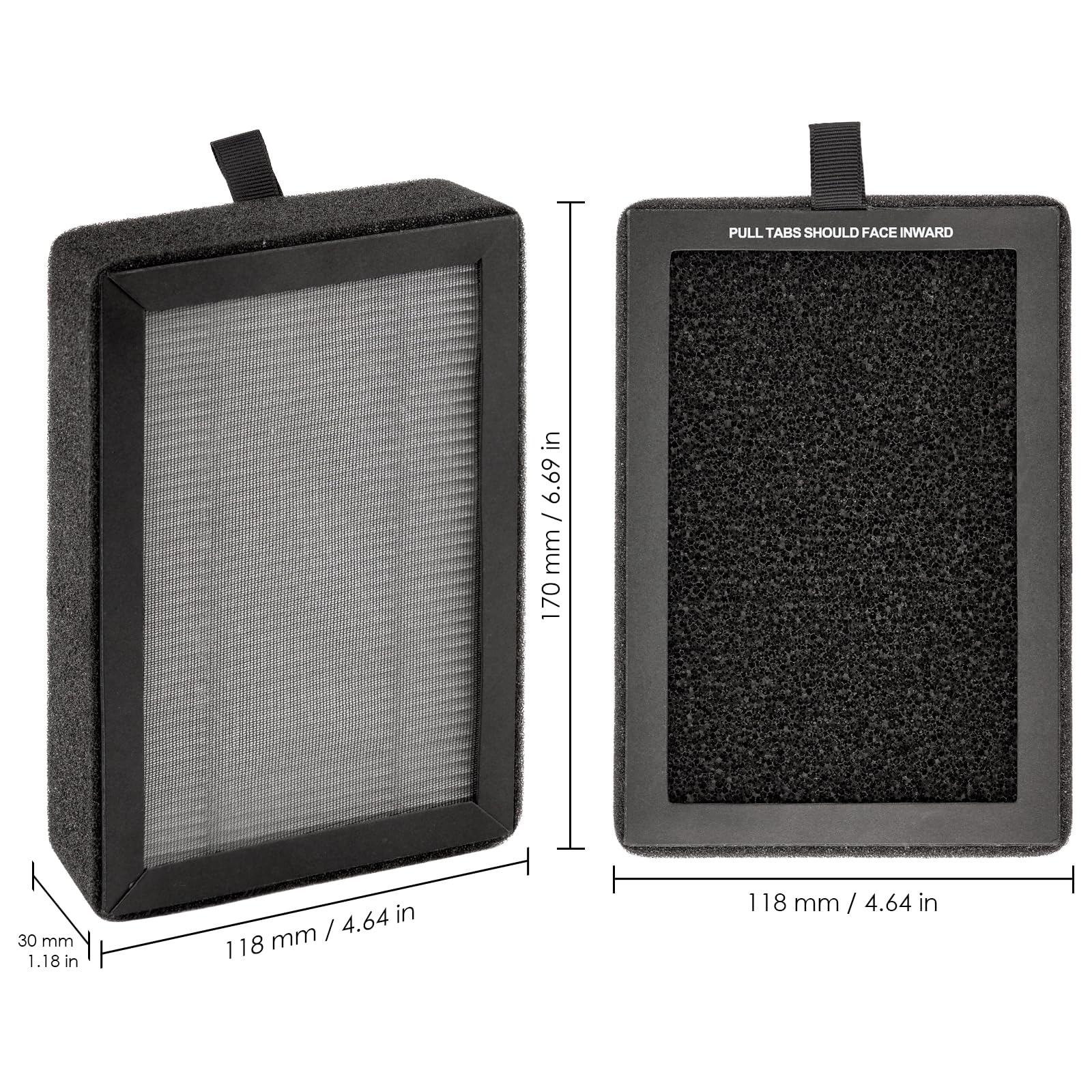 (2 pezzi) LV-H128 filtri di ricambio compatibili con purificatore d'aria LEVOIT LV-H128/ ROVACS (RV60)/ PUURVSAS (HM669A), filtro HEPA True HEPA LV-H128 H13, filtri a carbone attivo 3 in 1
