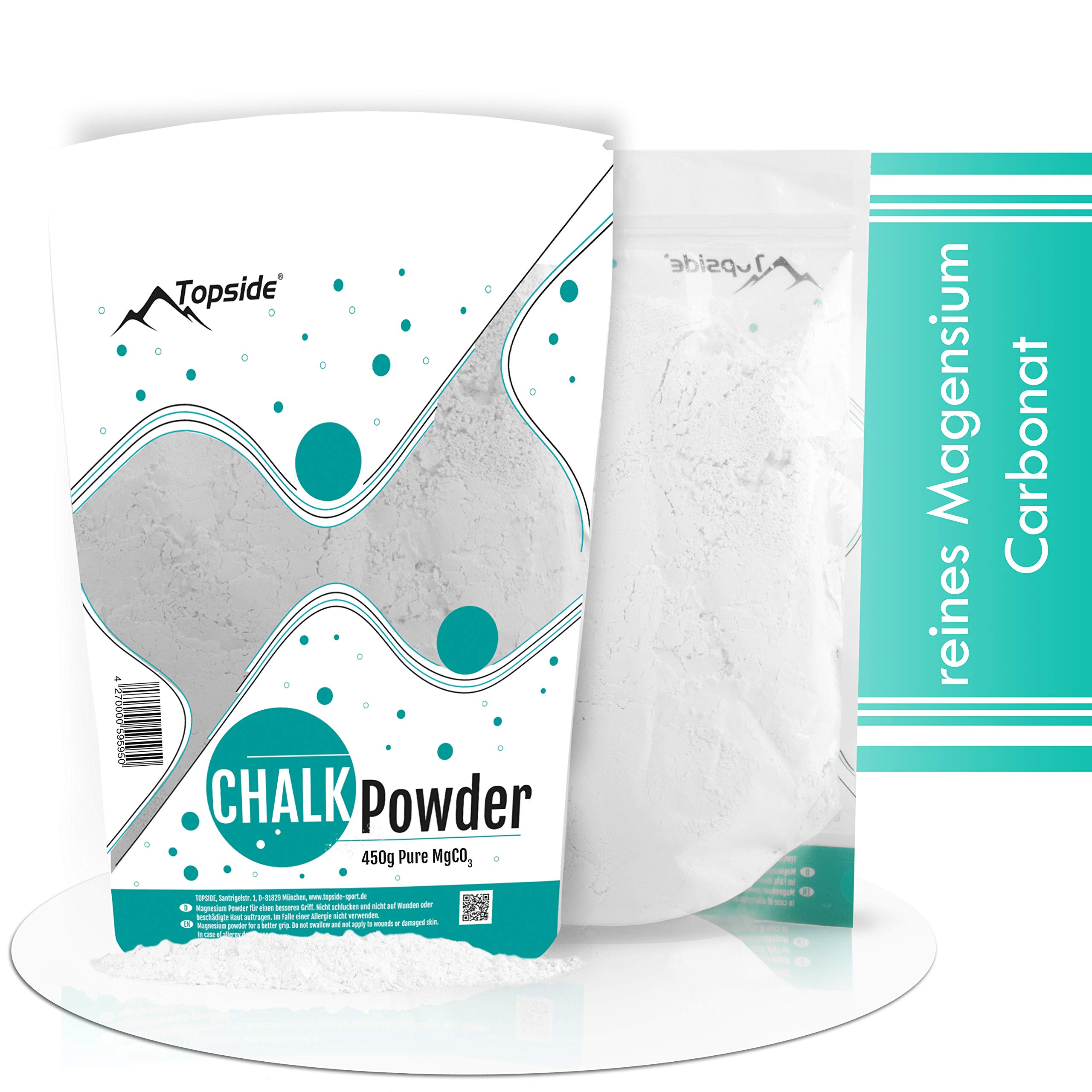 TOPSIDE Chalk Powder – czysty proszek węglanu magnezu do wspinaczki, siłowni, sportów siłowych