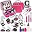 TEPSMIGO 2 Pack Pretend Makeup Kit for Girls, Kids Pretend Play Makeup Set - with Cosmetic Bag for Birthday Christmas, Toy Makeup Set for Toddler, Little Girls Age 3+(Not Real Makeup)