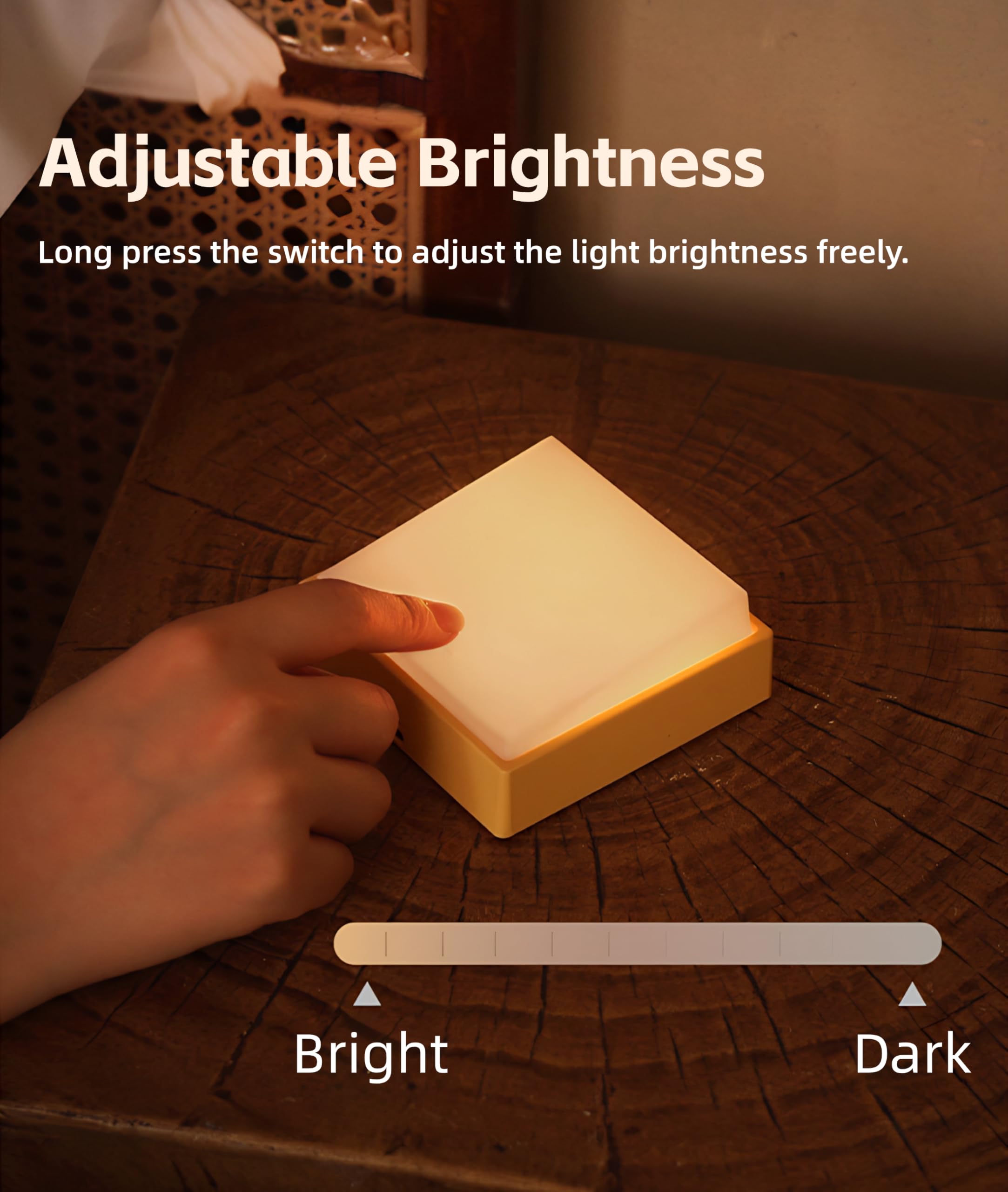 Cuifati Portable Night Light, Rechargeable Dimmable Warm Nightlight, 30 Minutes Timer, Cordless Magnetic Nursery Lamp - Image 3