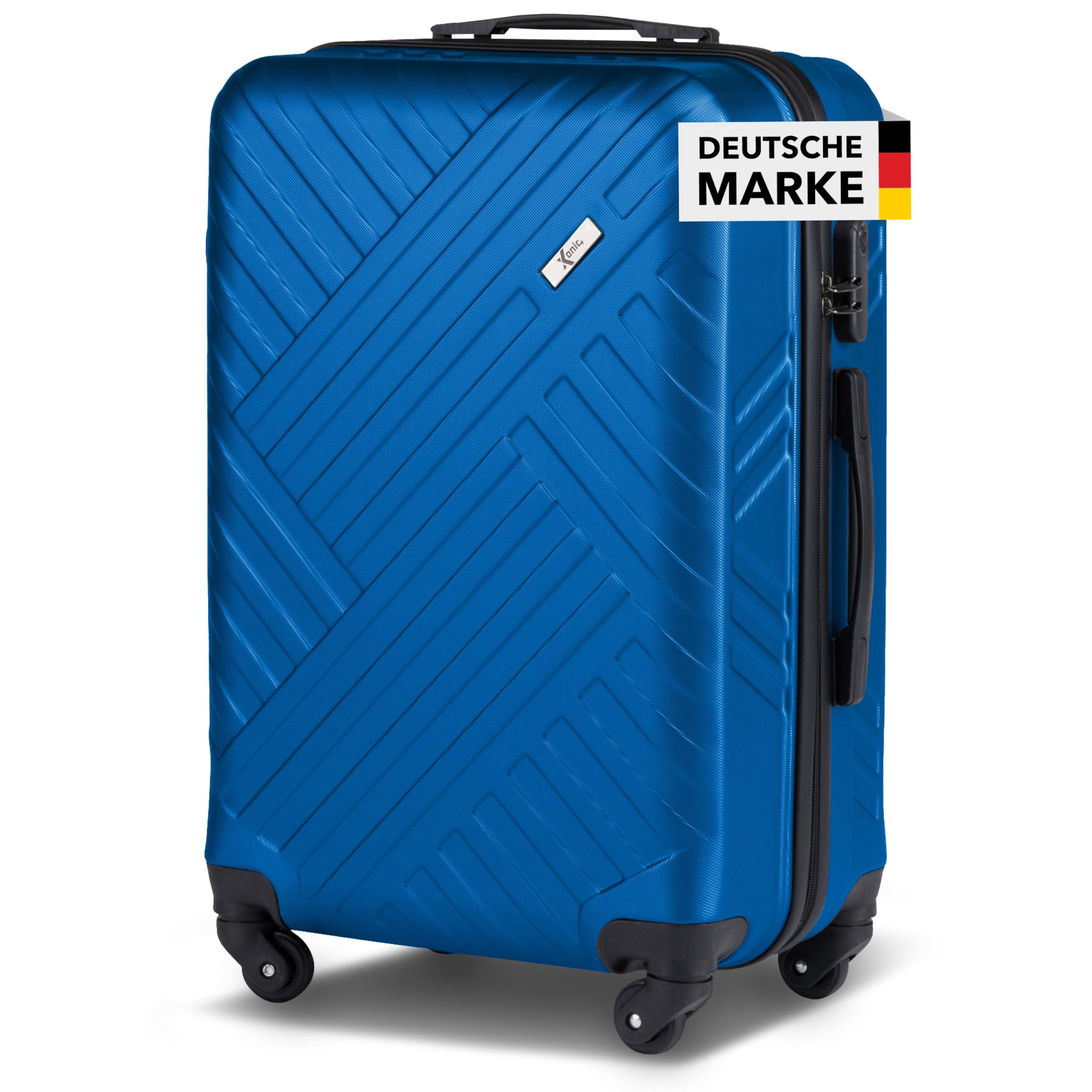 Xonic Design Reisekoffer mit Rollen– ABS Hartschalenkoffer mit 360° Leichtlauf-Rollen – hochwertige Koffer Trolleys Zahlenschloss in M, L, XL oder Set –Handgepäck Koffer, Suitcase