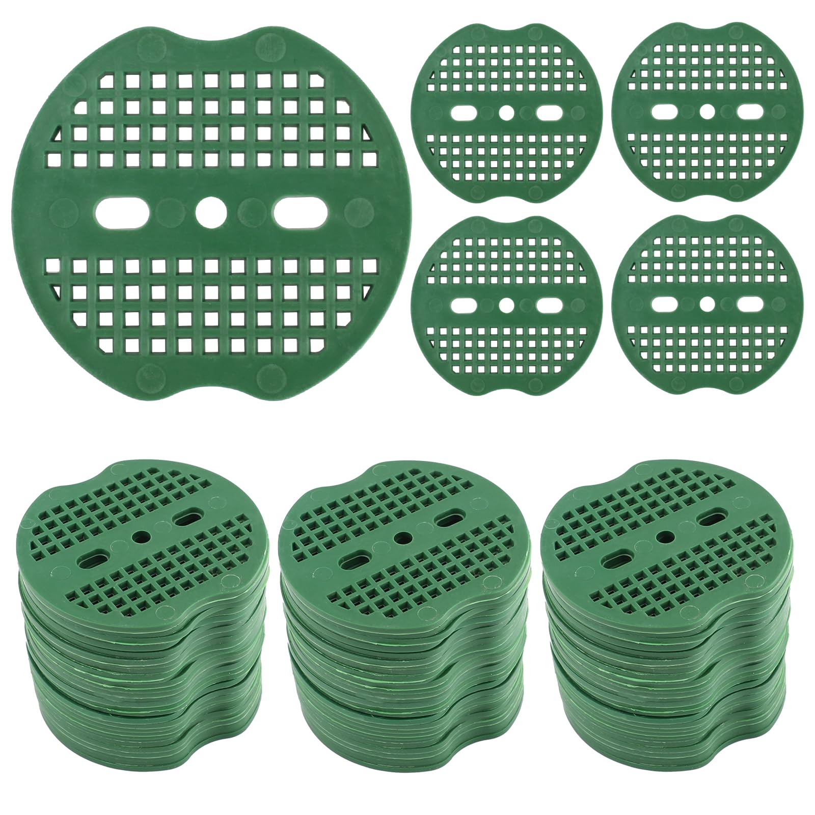 200Pcs Weed Control Membrane Washers, Plastic Reinforcement Discs for Weed Barrier Fabric, Garden Fabric Fixing Plates for Ground Pegs & Landscape Staples, Prevent Tearing and Improve Stability, Green