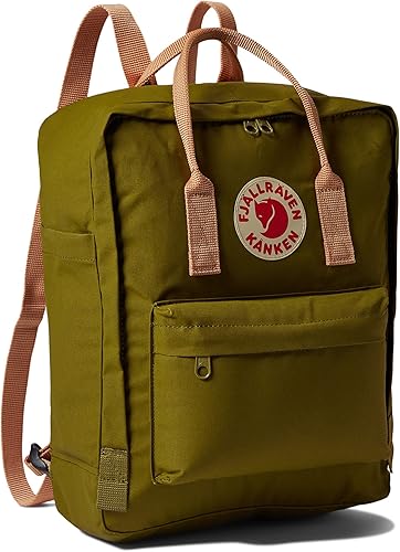 Fjallraven Mochila Kanken para mujer, Verde follajeArena melocotón, Kånken