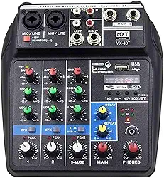 Mesa De Som Bluetooth Com 4 Canais Efeito E Phantom Power