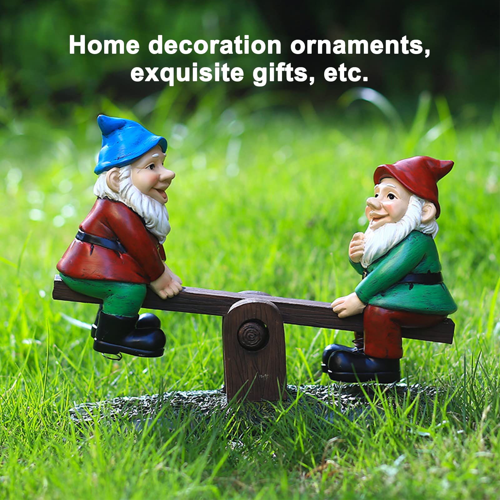Juego De Estatuas De Gnomo De Jardín, Estatuas De Decoración De Jardín Al Aire Libre, Adornos De Césped De Gnomos Impermeables Resistentes A La Intemperie para Regalos De Decoración De Jardín