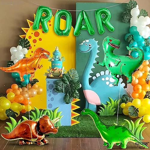 Miniatura 7 de KatchOn Globos gigantes de dinosaurio – 51 pulgadas, paquete de 8 | Letras de globos de rugido, decoraciones de fiesta de dinosaurios | Globos de