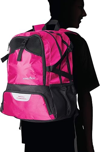 Miniatura 7 de Athletico National Soccer Bag - Mochila para fútbol, baloncesto y fútbol, incluye tacos separados y soporte para pelotas