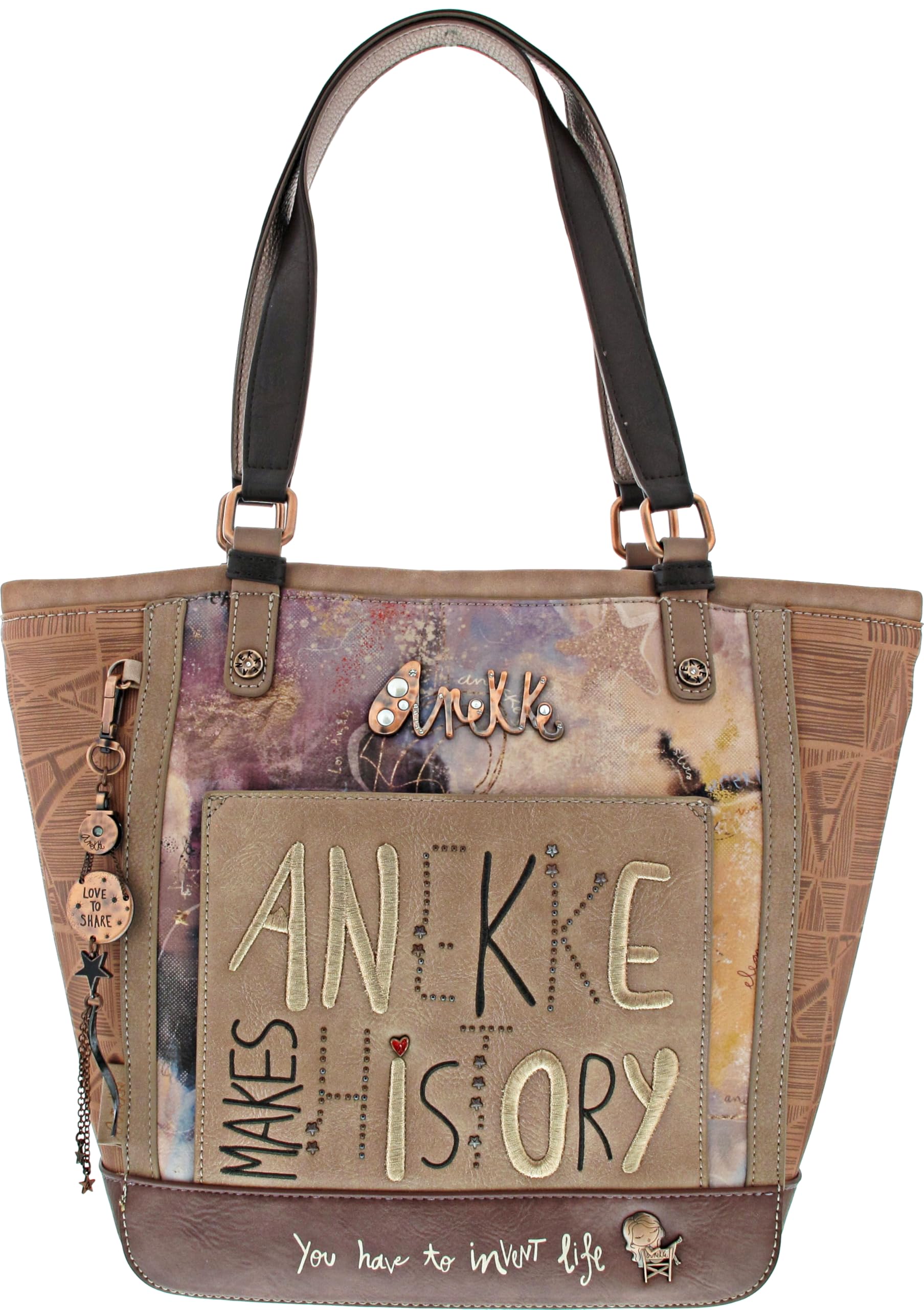 Anekke Hollywood Stars Shoulder Bag L Multicolor