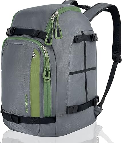 Sutekus Bolsa para botas de esquí, mochila de viaje, botas de snowboard, equipaje de viaje para esquís, casco, gafas, guantes, snowboard y