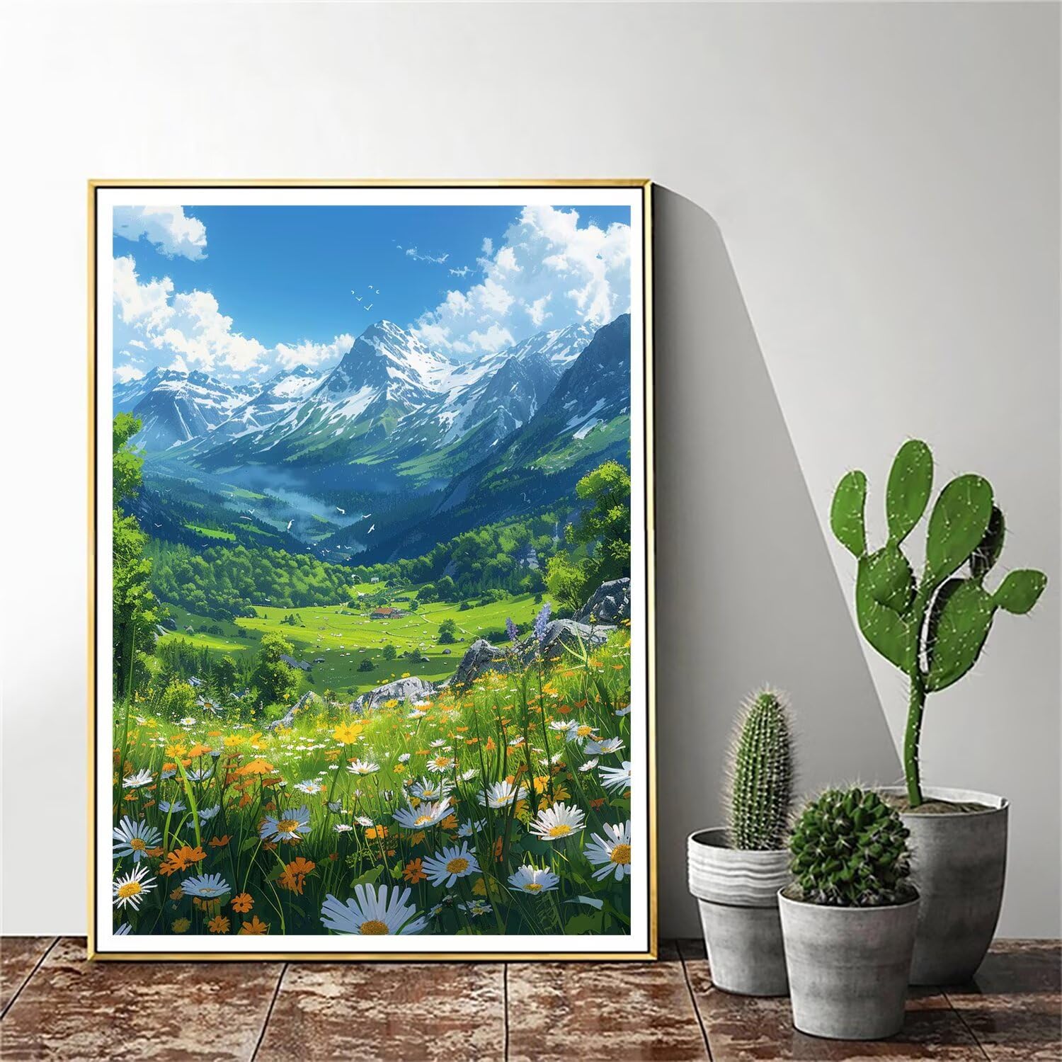 Pintar por Numeros Adultos pintar por numeros niños manualidades niños 10 años, DIY Pintar por Números de Pincel y Pintura acrílica Decoraciones para el Hogar Manualidades, sin Marco 60x80cm C-96