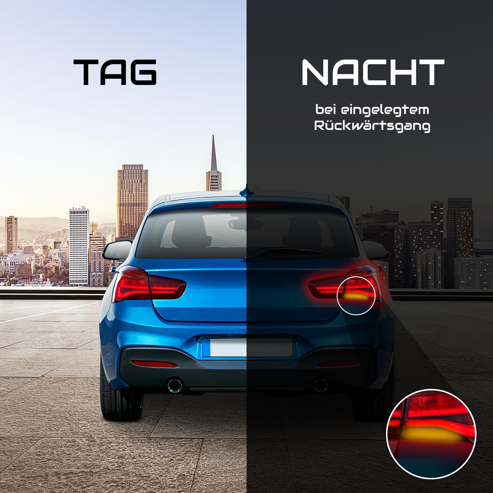 HLTTXS BMW Rücklicht Folie 2 Stück - Wabenaufkleber Schwarz Für Heckleuchten