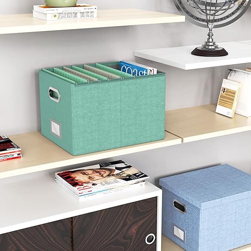 Miniatura 151 de Oterri Organizador de archivos, caja de archivos, archivador para almacenamiento de carpetas de archivos de cartas, organizador de archivos colgante