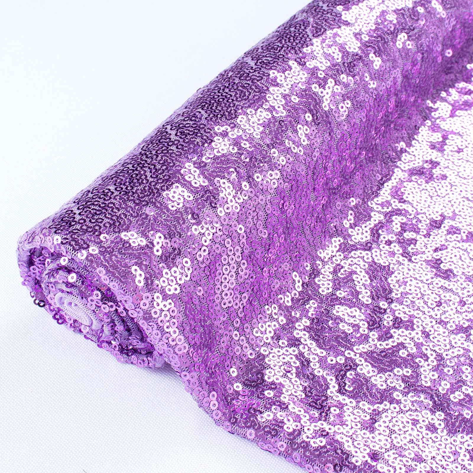 Pardecor Sequin Fabric by The Yard Glitter Fabric 1 Yard Little Mermaid Fabric Mesh Fabric Sequence Fabric Linen Material Fabric for Sewing Sparkle Cloth Fabric (1 Yard, Lavender)