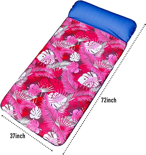 Miniatura 6 de FindUWill Flotador inflable para piscina para adultos, 72 pulgadas XL, flotadores de piscina cubiertos de tela de gran tamaño para adultos con
