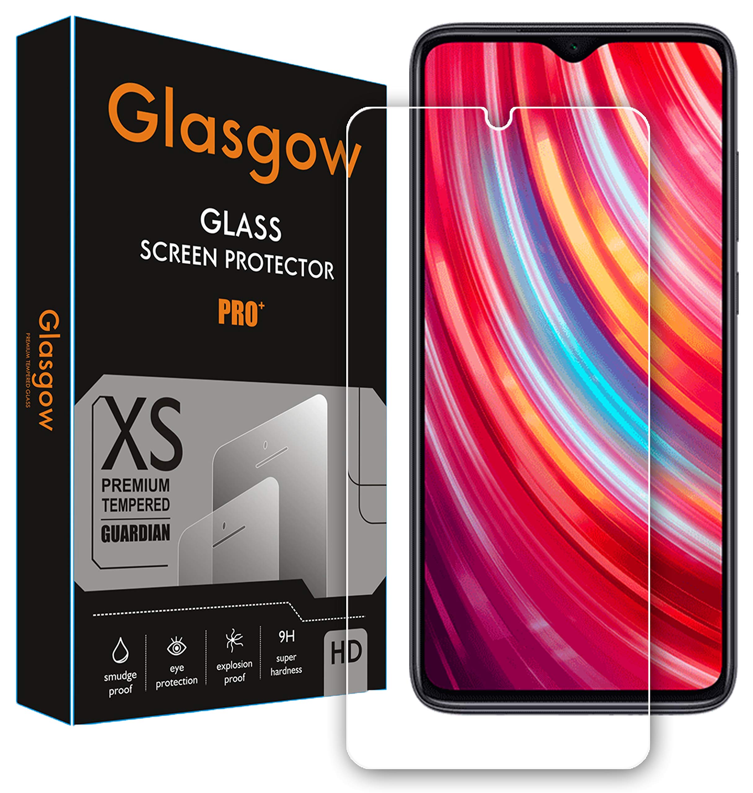 Glasgow Premium Tempered Glass Screen Protector for Mi Redmi Note 8 Pro [flexible] [Gorilla] Bubble Free Installation [Screatch proof] [Guard] (B07Y248Z4M) Amazon Price History, Amazon Price Tracker