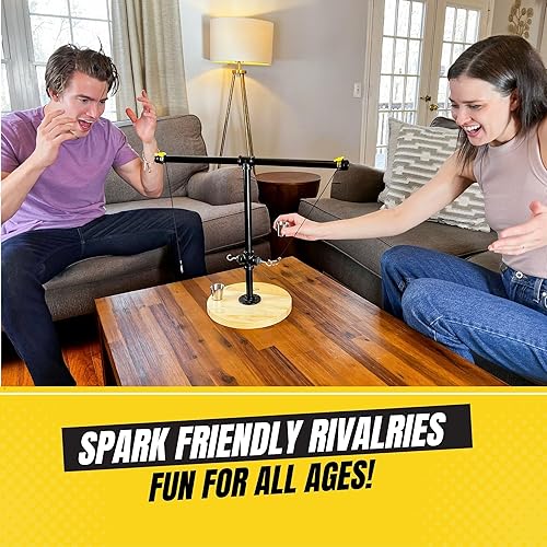 Miniatura 3 de Juego de gancho de anillo  Tubos de acero y gancho de madera maciza y juego de batalla de anillo  Juego de gancho de columpio de anillo resistente y