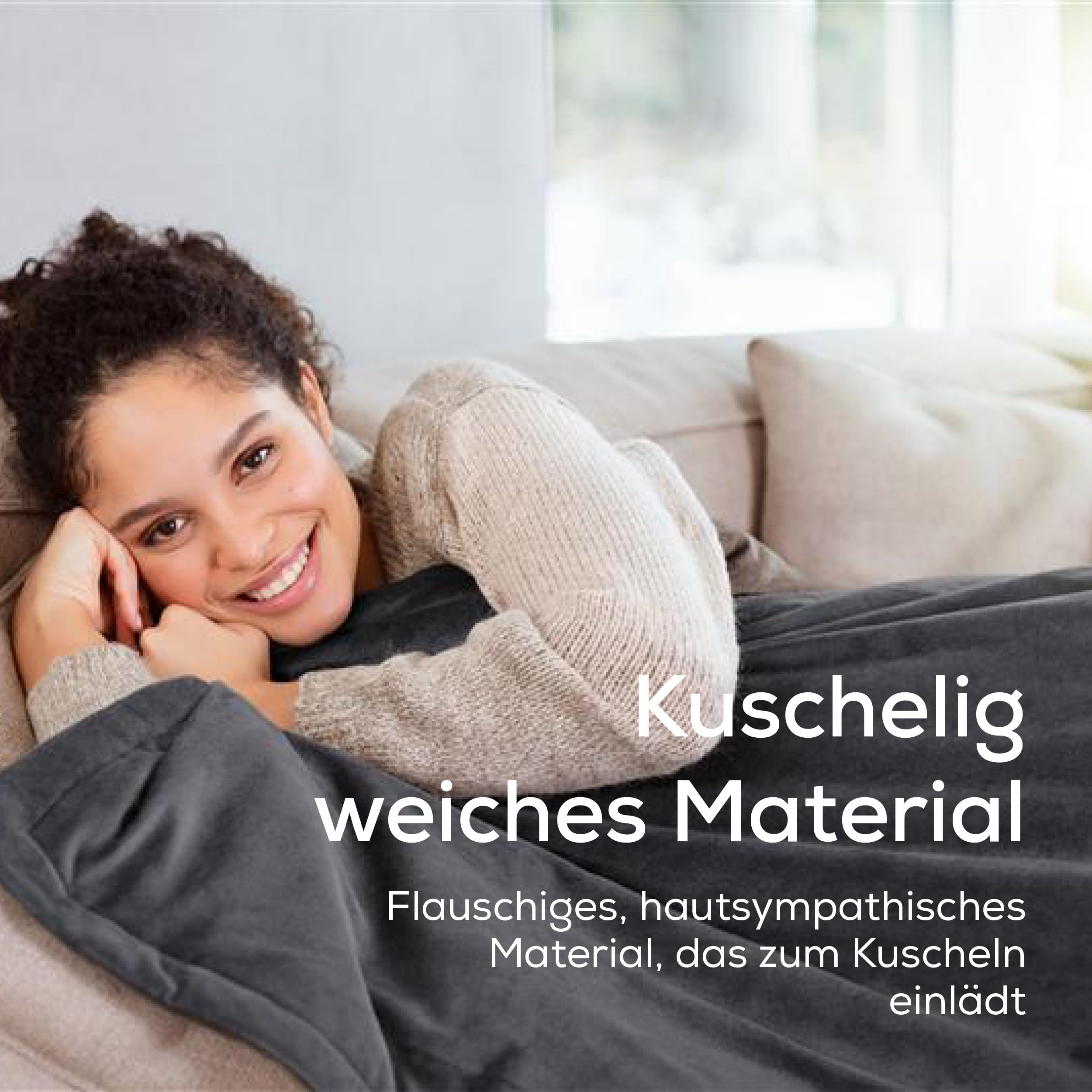 Beurer HD 75 Heizdecke 180 x 130 cm, 6 Temperaturstufen, maschinenwaschbar, Abschaltautomatik, dunkelgrau