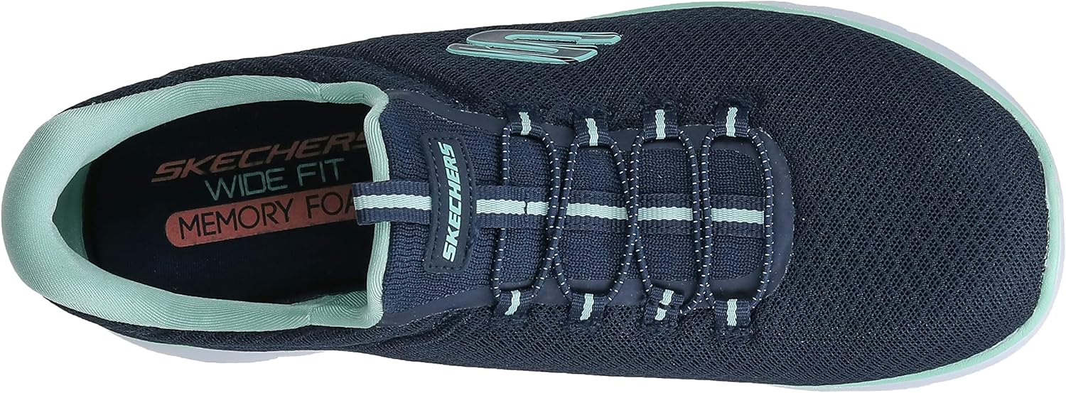 Skechers Women's Summits Sneaker 5 Navy/Aqua