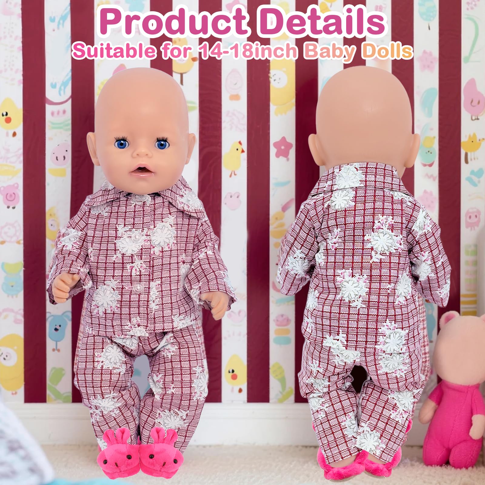 5 Pcs Doll Clothes Compatible with 14-18 inch New Born Baby Dolls - Image 4