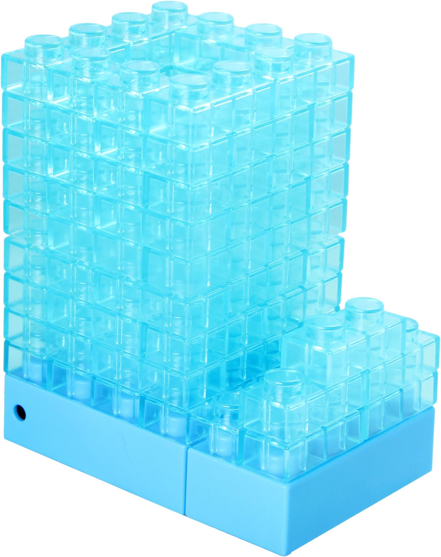 3-in-1 Small Brick Pen Holder / Phone Stand, with Light Effect (Blue)