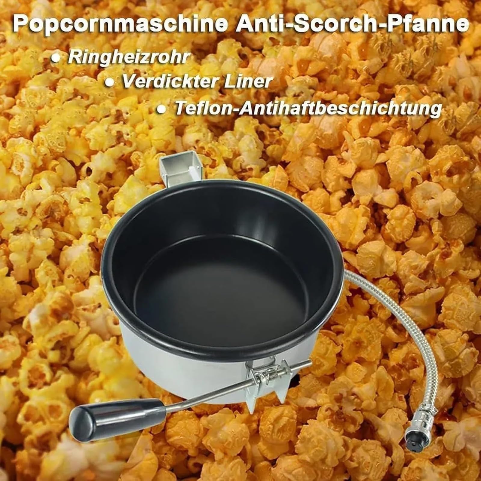 Heissluft Popcornmaschine Zubehör Popcorntopf, Ersatz Popcorn Topf für Elektrische & Handgekurbelte Geräte, Antihaft Anti-Scorch Design, Einfach zu Reinigen, 230g Kapazität (3 holes-25mm,A)