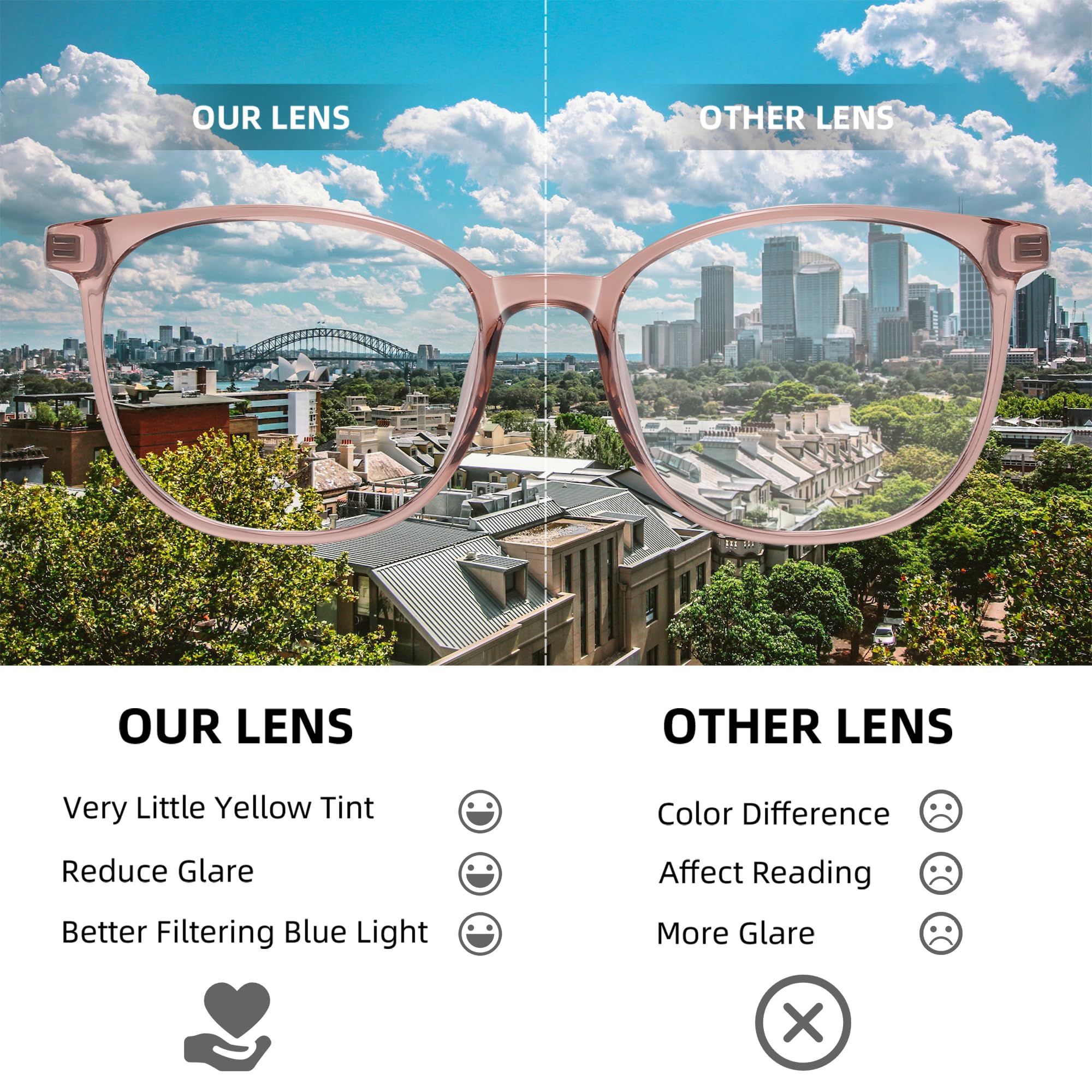 Lunettes de blocage de la lumière bleue, monture ronde, anti-fatigue, anti-UV, lunettes de jeu d'ordinateur pour homme et femme