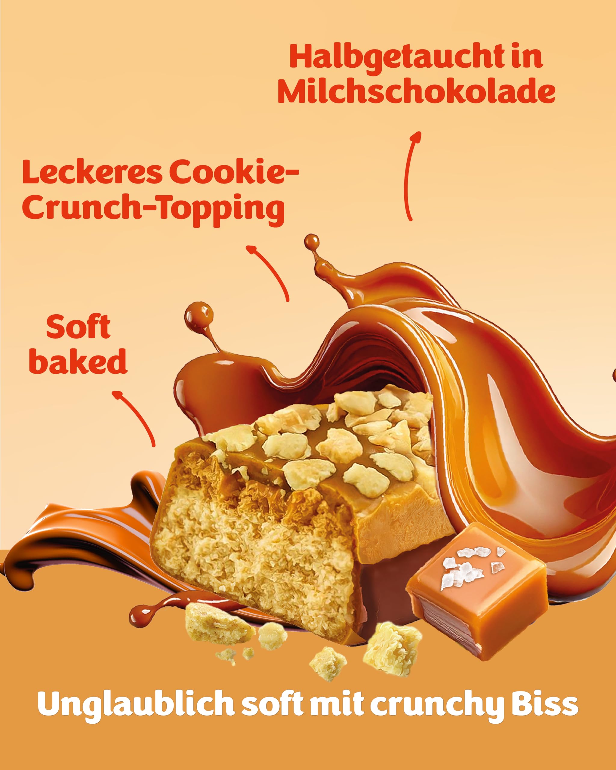 ALL STARS Protein Cookie Crunch Bar 18 x 50g Caramel Sweet & Salted