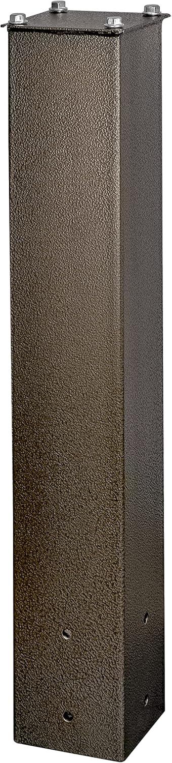 Mail Boss 7129 Surface Mount, Bronze 27" Steel Mailbox Post for Sidewalk, or Concrete Roadside