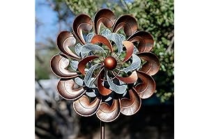 Large 84 Inch Copper Wind Spinner for Yard and Garden